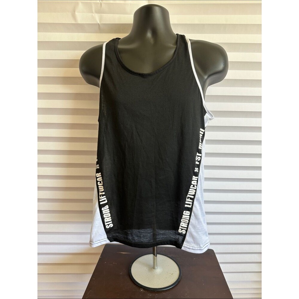Unbranded Men's Black & White Tank Top Sleeveless Casual Shirt Size XL